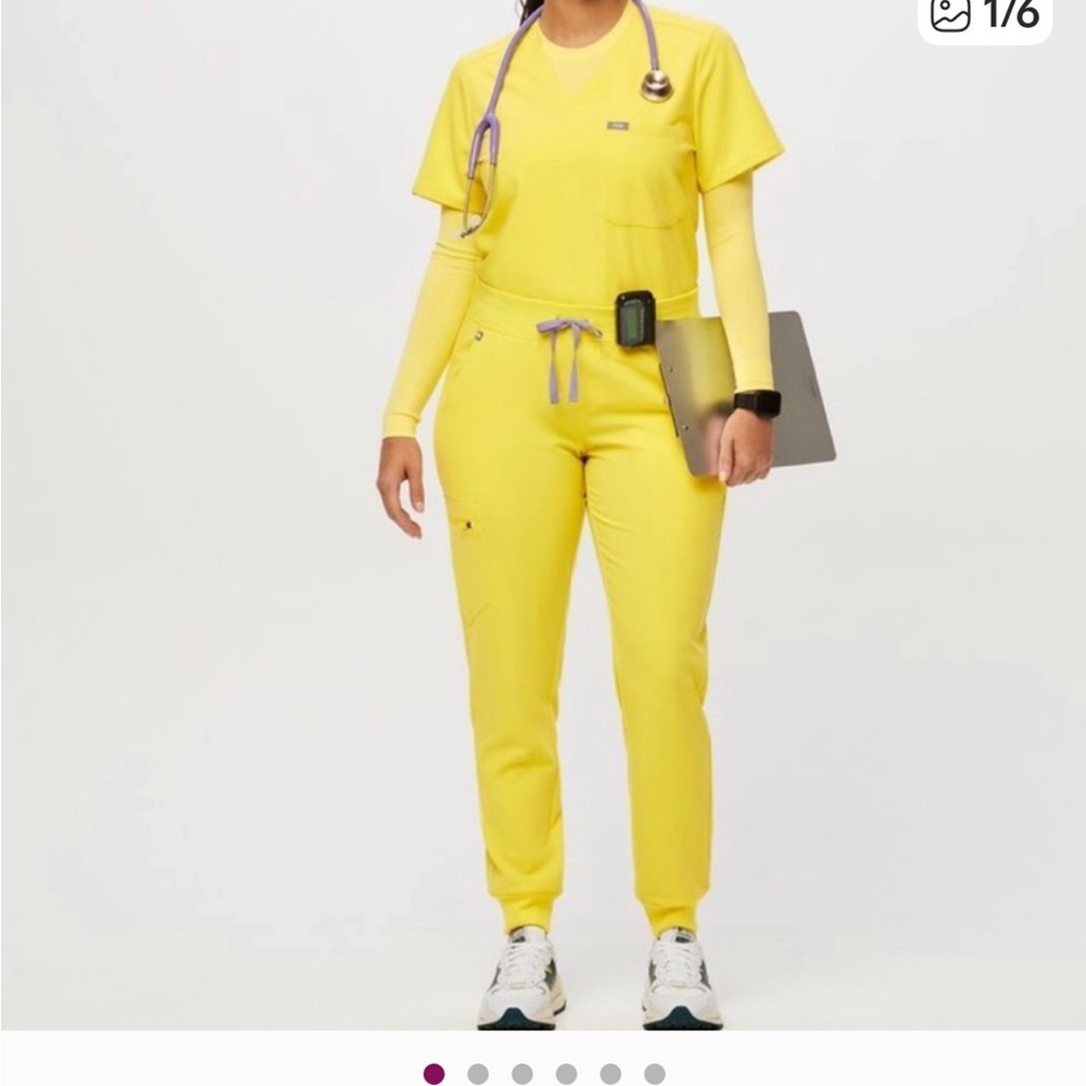 Figs High Waisted Yolo Citrine Pants XXL - Picture 6 of 10